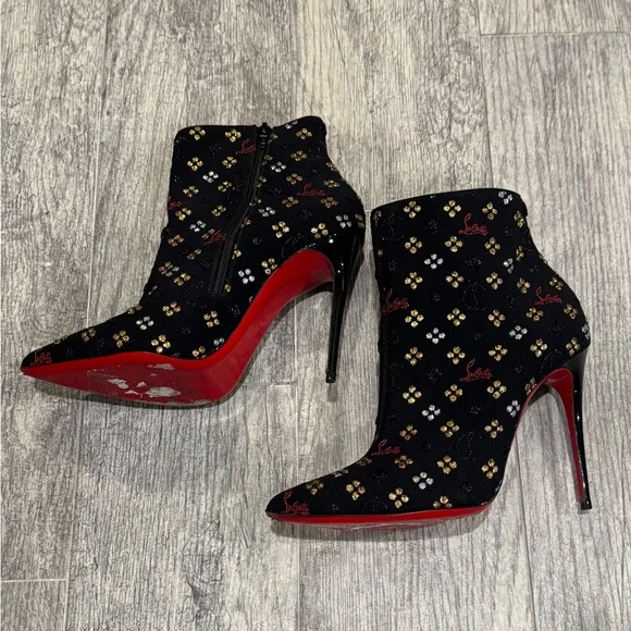 Christian Louboutin black So Kate jacquard booties - Picture 3 of 16